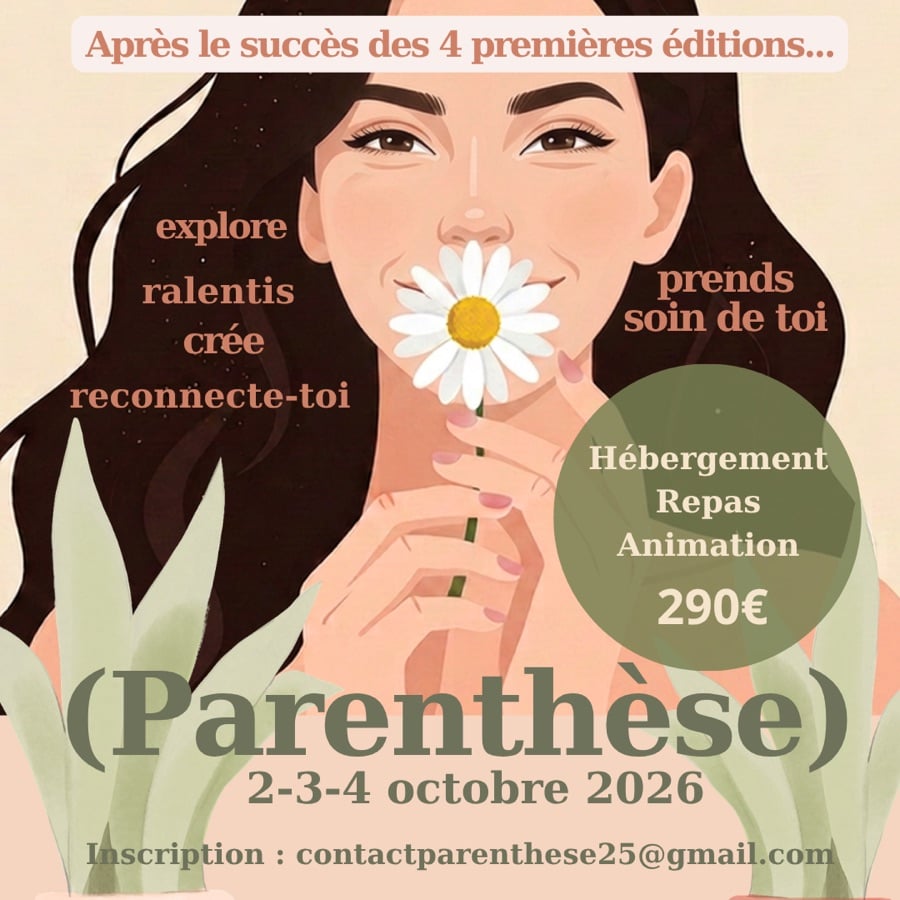 Affiche de la Retraite Parenthèse, 2-3-4 octobre 2026